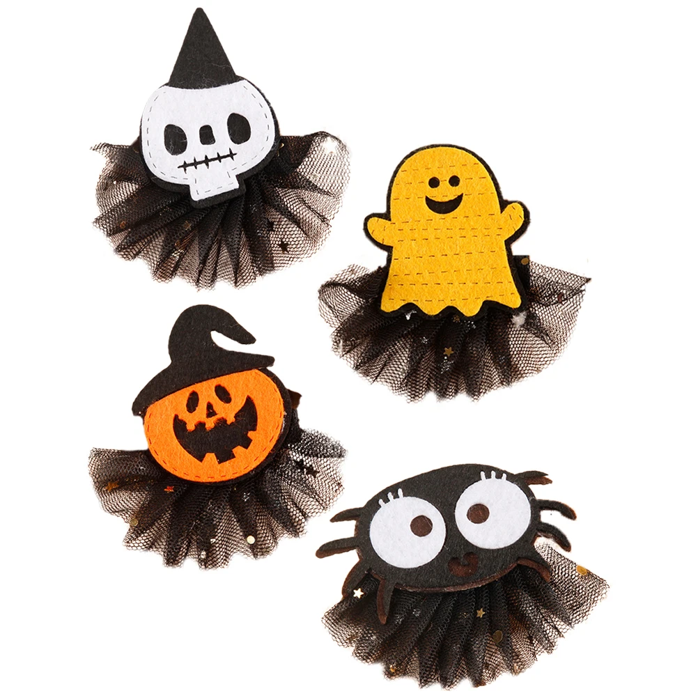 

4 Pcs Halloween Cosplay Props Hair Clips Accessories for Women Hairpin Fabric