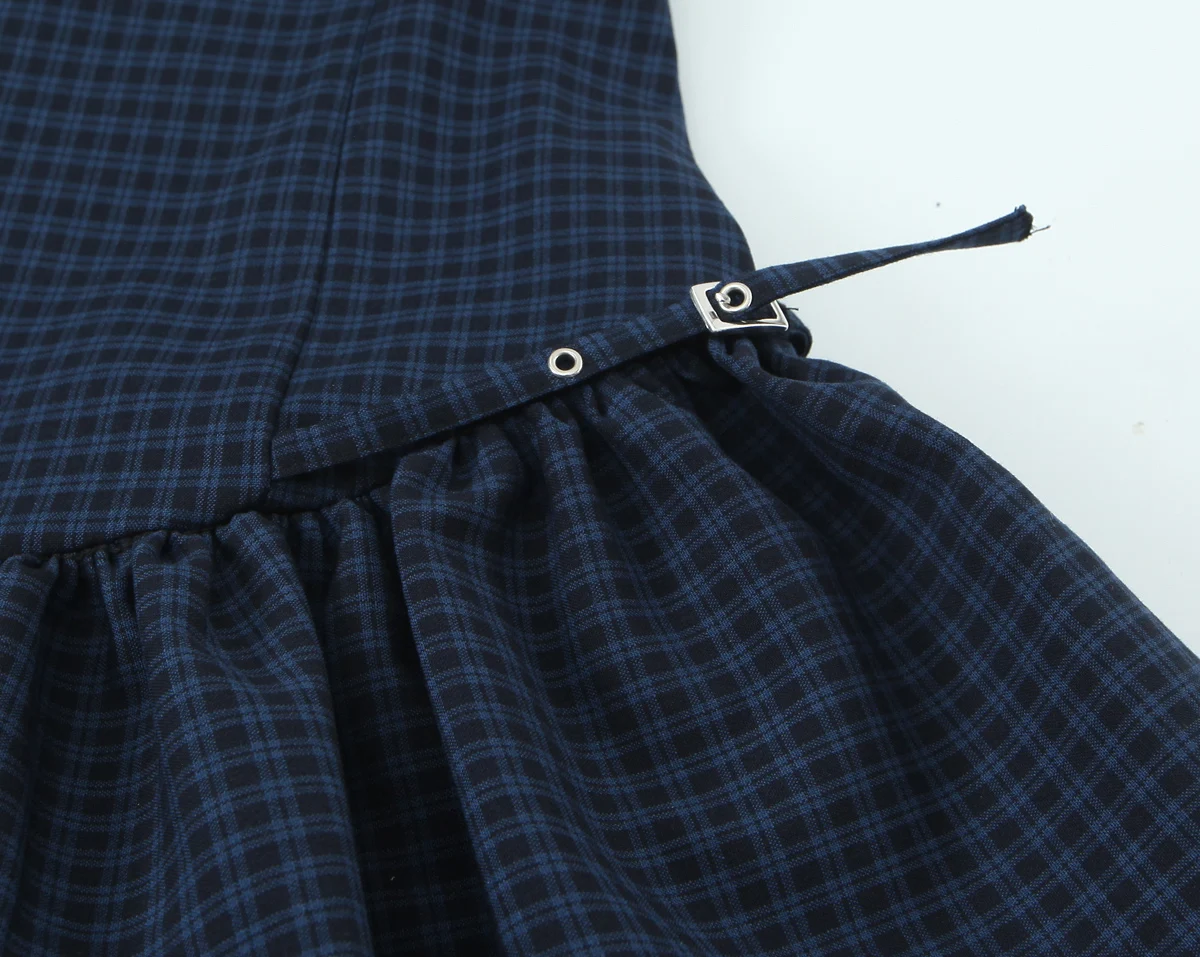 BSAY – robe courte à carreaux pour femmes, mode automne hiver, couches, col rond, fermeture éclair au dos, gilet, Chic français, vêtements de soirée féminins