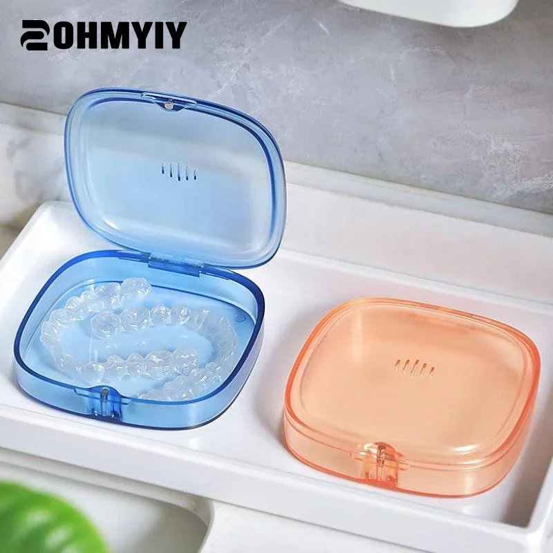 

Plastic Teeth Container Denture Box Denture Tray Box Dental Retainer Box Case False Teeth Protective Case