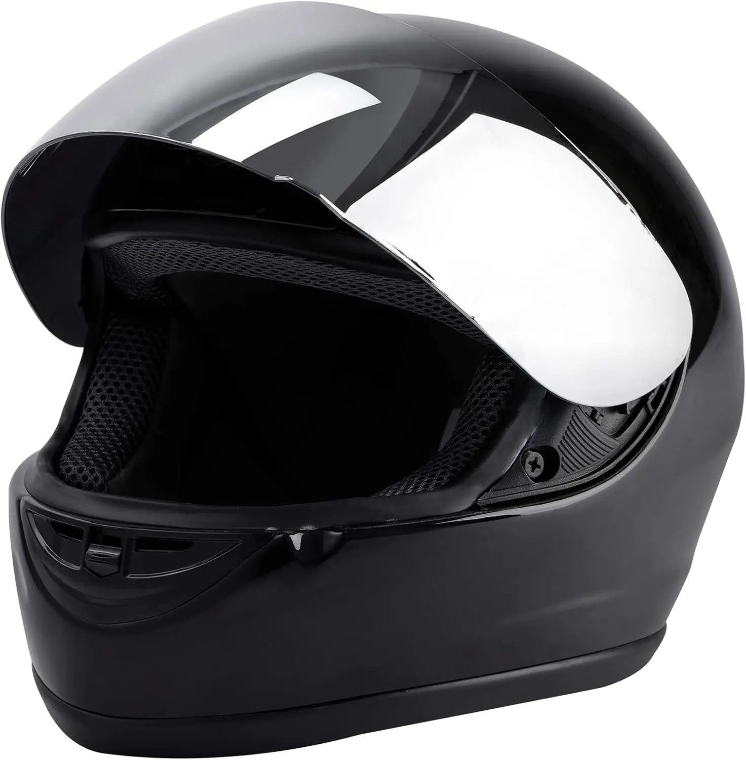 

Full Face Helmet Motorcycle Helmet Casco Moto Capacetes De Motociclista Double Lens Capacete Gloss Black XS S M L