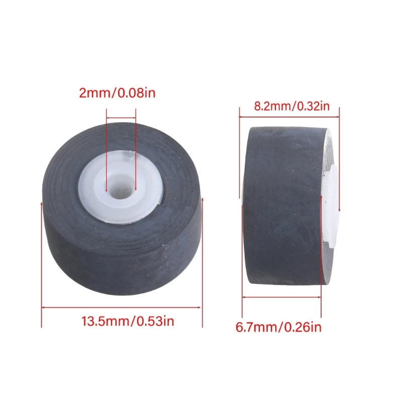 45BB 13.5x8.2x6.7x2mm Rubber Pinch Roller Set For Tape Decks Tape Recorder Belt Pulley Easy Installs Auditory Accessories