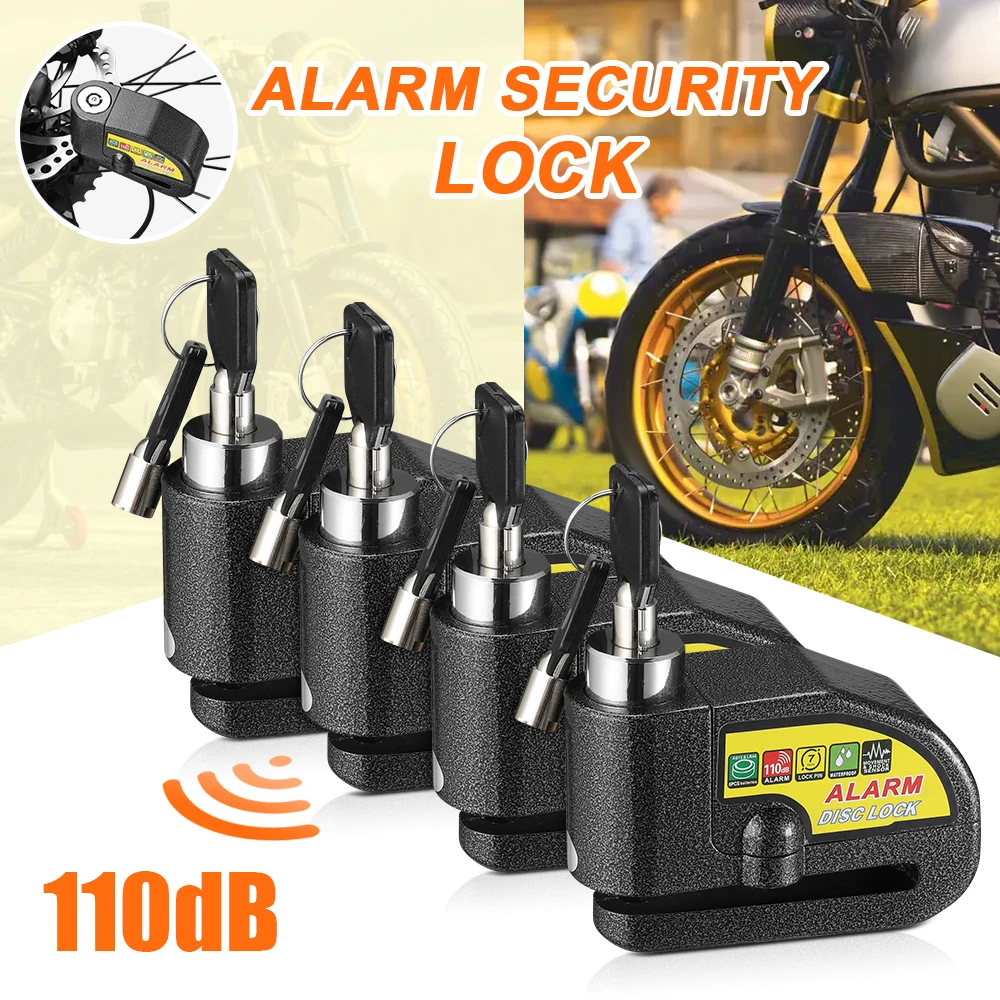 Motorcycle Alarm Lock Security Anti-theft Disc Brake 110db For Yamaha Aerox Accessories Lock For Electric Scooter