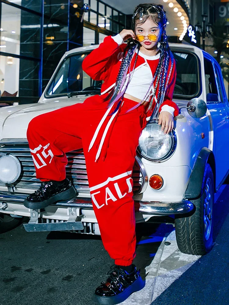 Children's Trendy Cool Jazz Dance Costume Girl's Performance Costume Set Children's