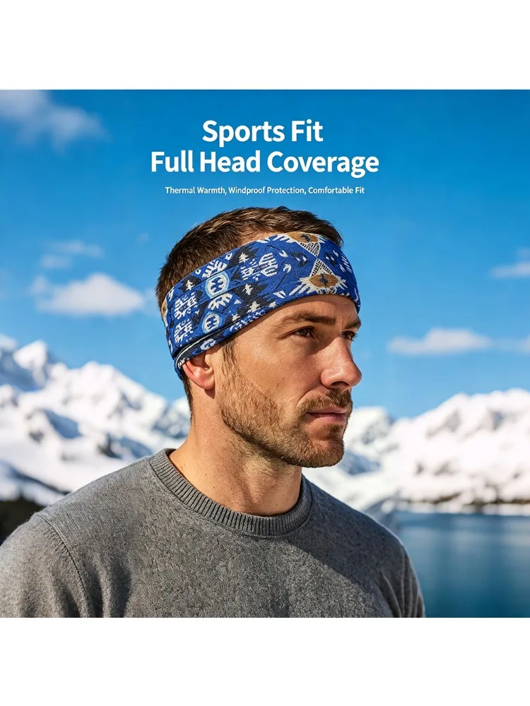 AliExpress NONE Soft Faux Cashmere Yoga Headband,Stretchy Hair Wrap&Ear Warmer for Outdoor Cycling, Winter Thermal Headband for Cold Protection