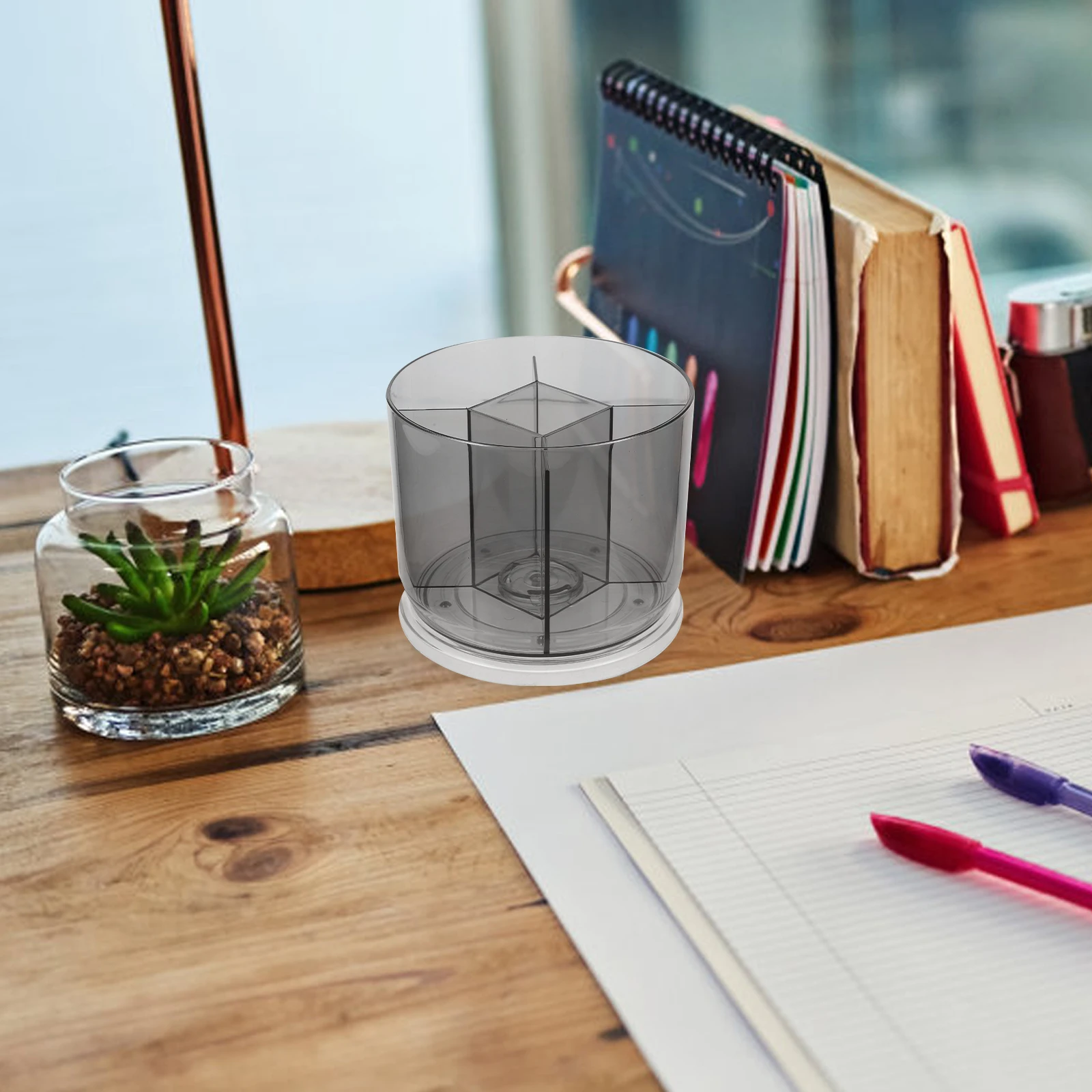 

Rotating Pen Holder Plastic Desk ganizer for Pens Pencils Scissors Brushes Marker Paintbrush Crayon Storage Container Office