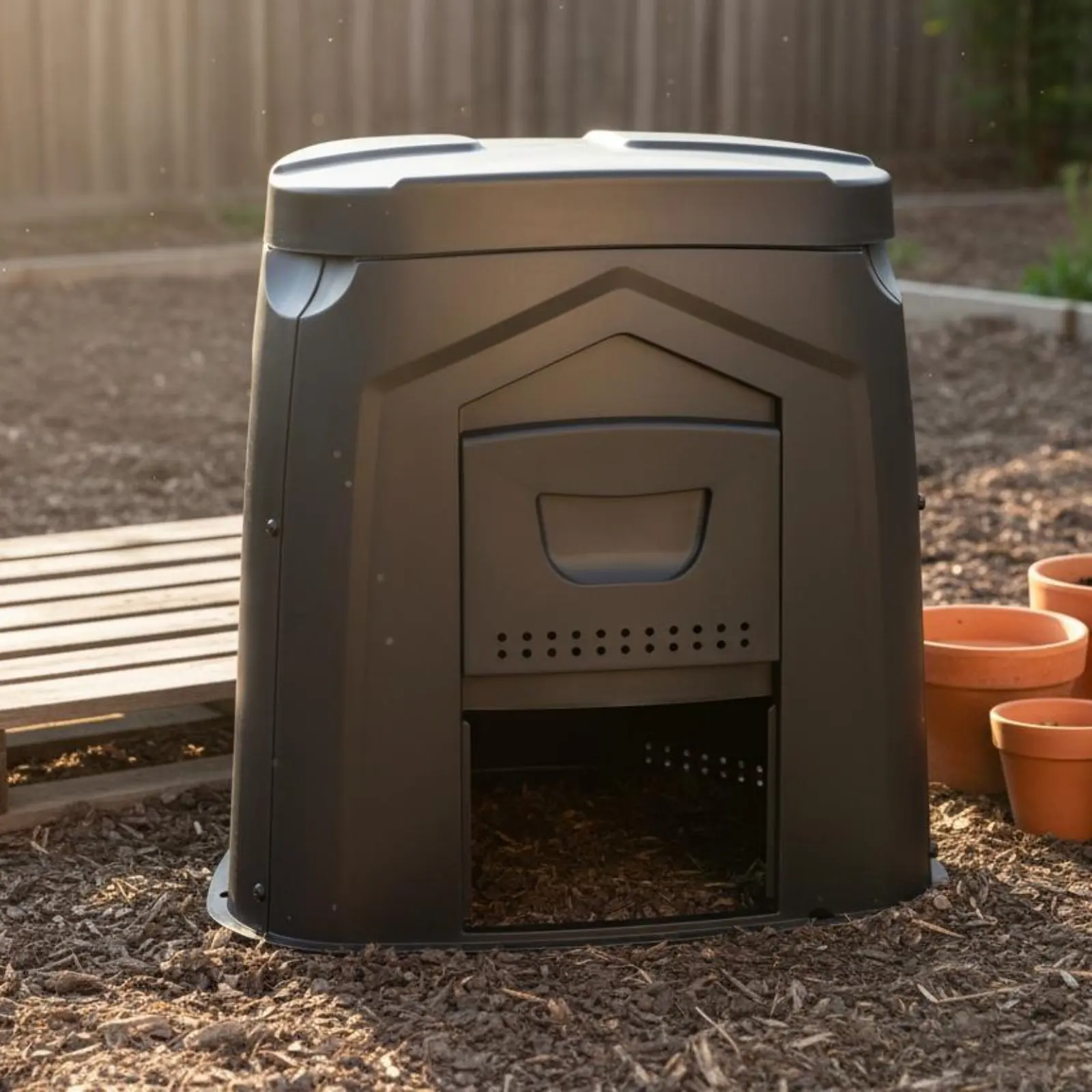 

Outdoor Compost Container Sturdy and Sturdy Garden Compost Container Large Capacity Composter Weather-Resistant Gardening Gear
