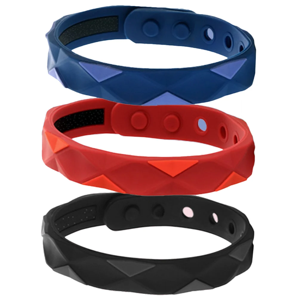 

3 Pcs Unisex Anti-static Bracelet Fitness Exercise Wrist Strap Wristband Silica Gel Silicone