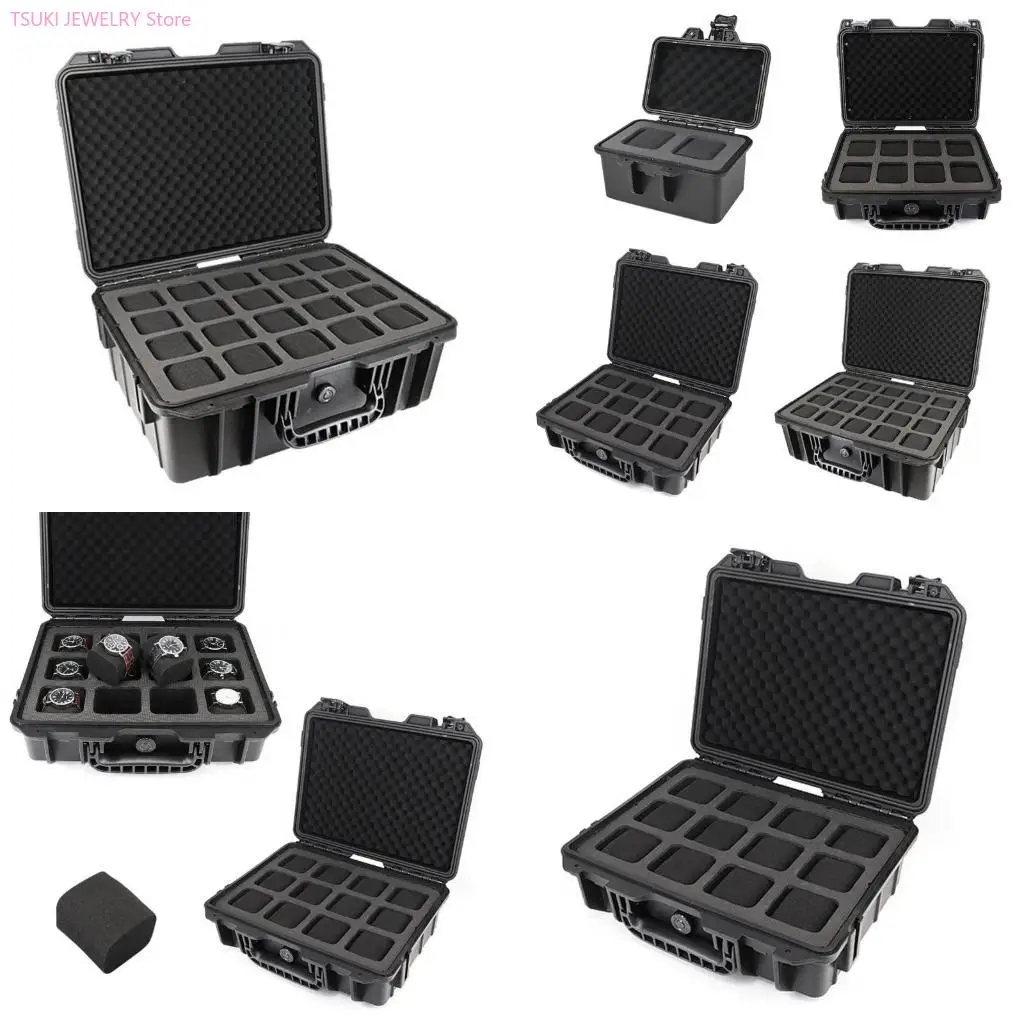 

62KE Watch Display Cases Storage Boxes Portable Travel Watch Box for Men