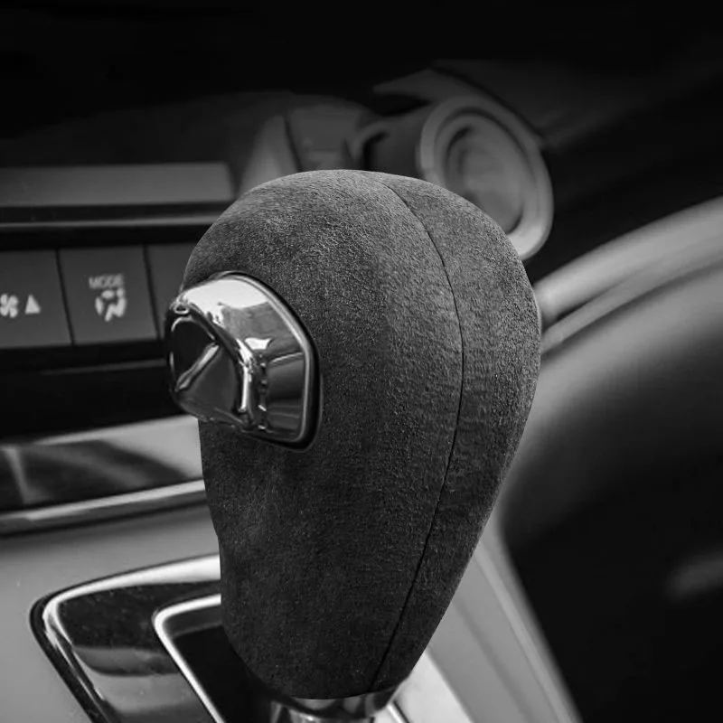 

Car Gear Shift Knob Cover Suede Leather overlays Car Accessories Auto Interior Trim LHD For Honda CRV VEZEL XRV