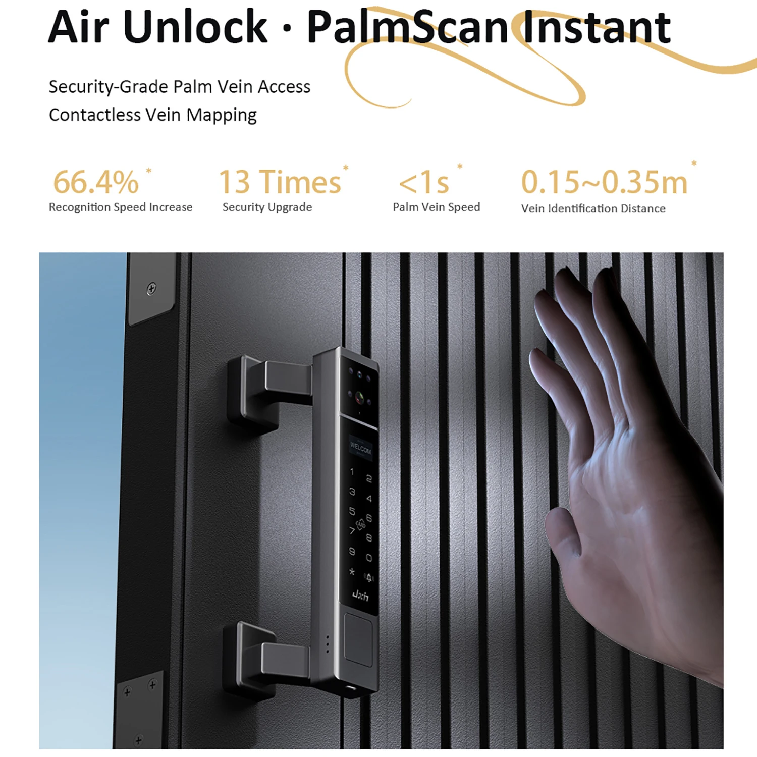 パームベインTuyaスマートゲートドアロックIP68防水3D - Smart Door Lock 3D Face Palm Vein のレビューと価格