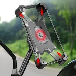 Motorcycle Bike Phone Mount 360° Rotatable Phone Holder for Mountain Bike Moto Motorcycle Stand Bracket Non-slip Cycling