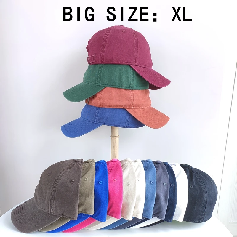 XL 60-64cm Head Cap Cap For Men plus Size Cotton Soft Top Cap Casual Shade Cap Cool Hip Hop Cap For Women Plus Size Baseball Cap