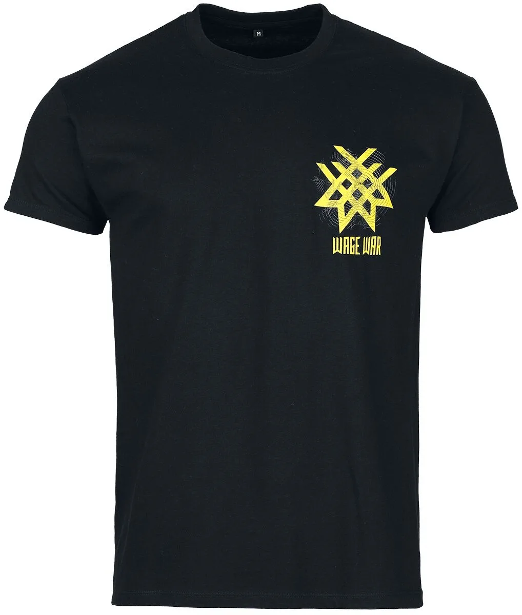 Wage War Magnetic Hands Tee, Metalcore T-Shirt with Front Logo & Back Lyric Print, Wage War Fan Merch