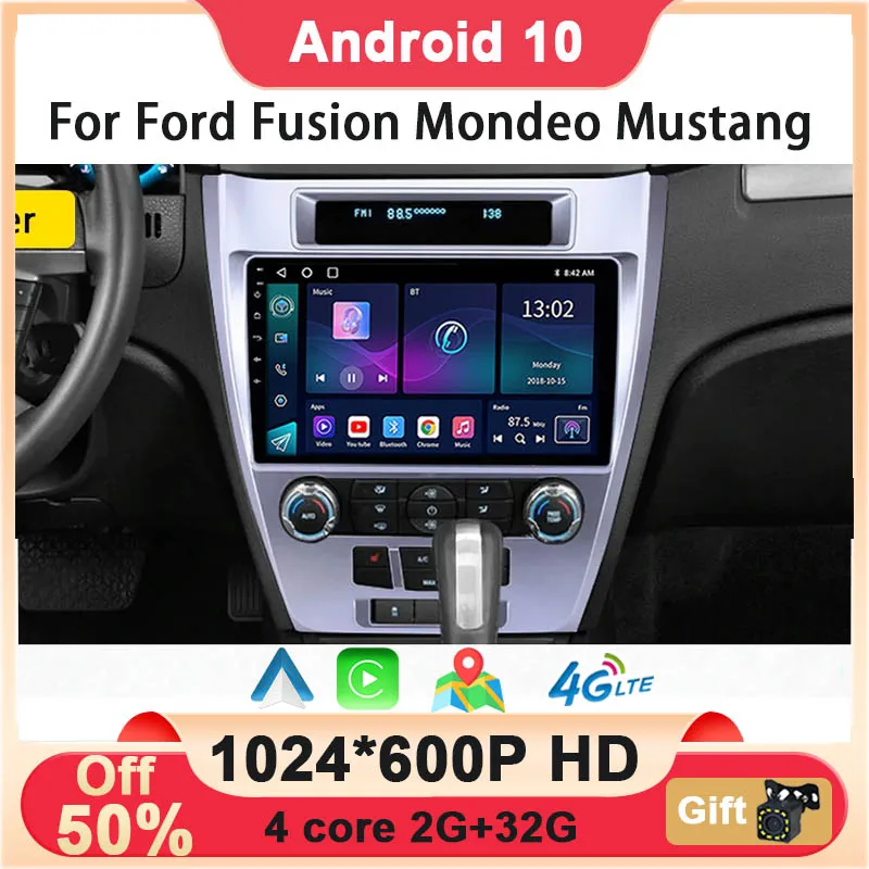 

Android10 Multimedia Screen For Ford Fusion Mondeo Mustang 2009 - 2013 Car Radio Stereo Video Player GPS Navigation Carplay Auto