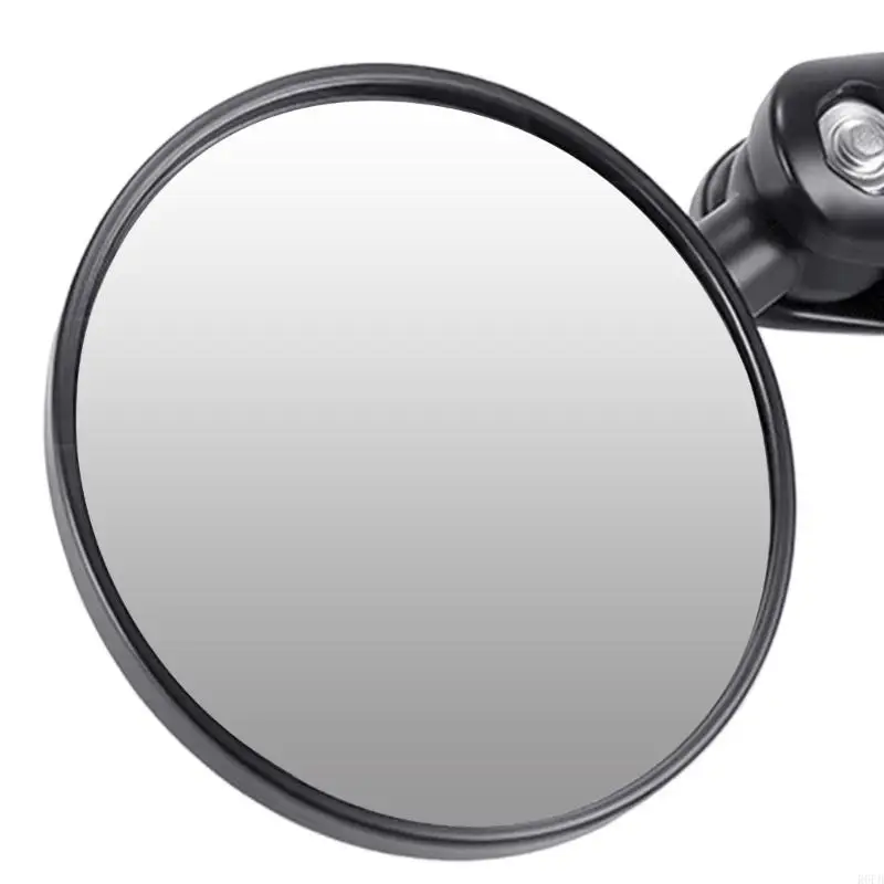 Classical Foldable Motorcycle Side Mirrors Aluminum & Shatterproof Glass Lens Motorcycle Handlebar Mirror for Easy Riding R6FB