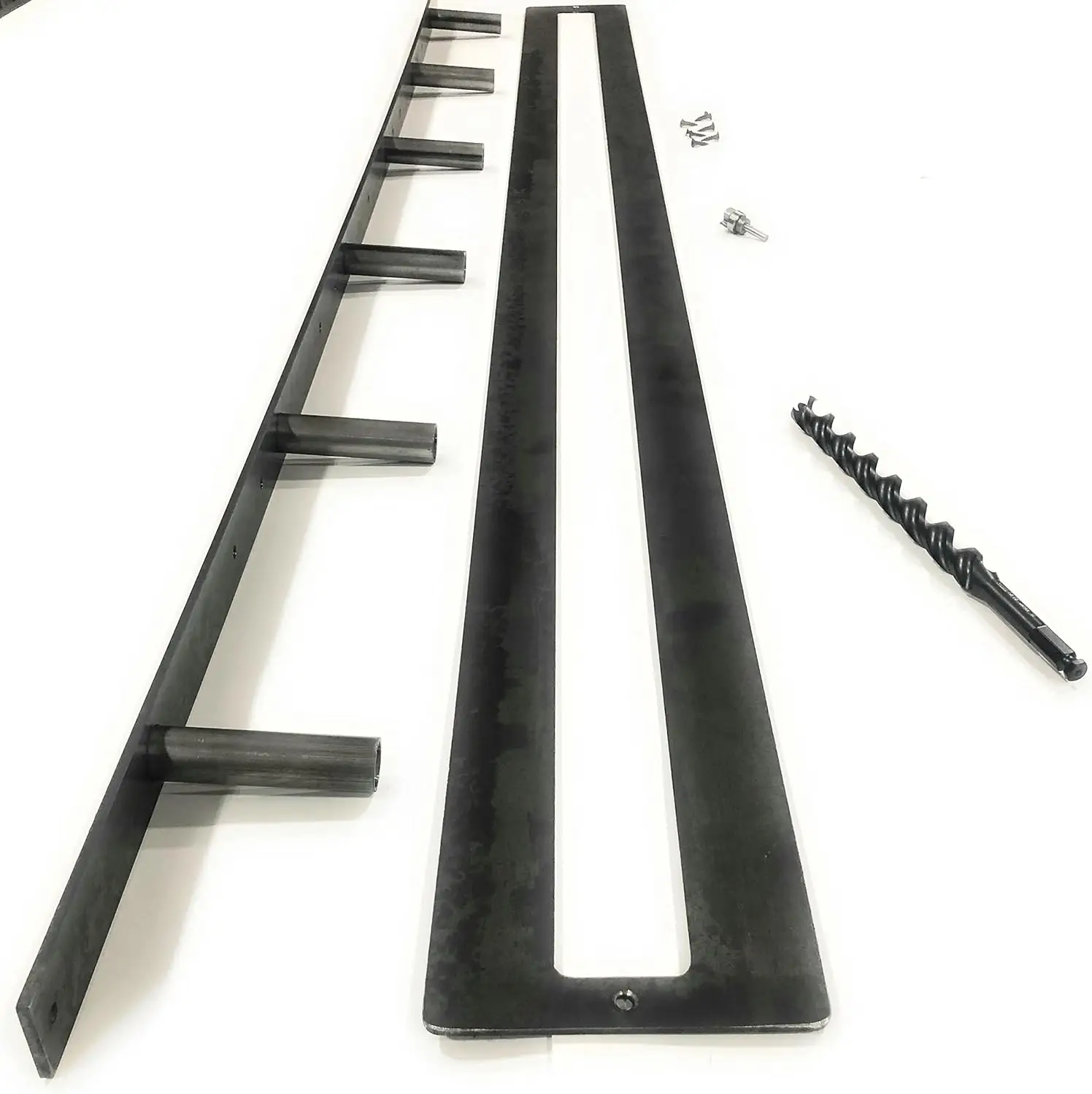 Heavy Duty Metal Floating Shelf Bracket with Install kit. Locations Every Half inch (70 inch Build Kit)