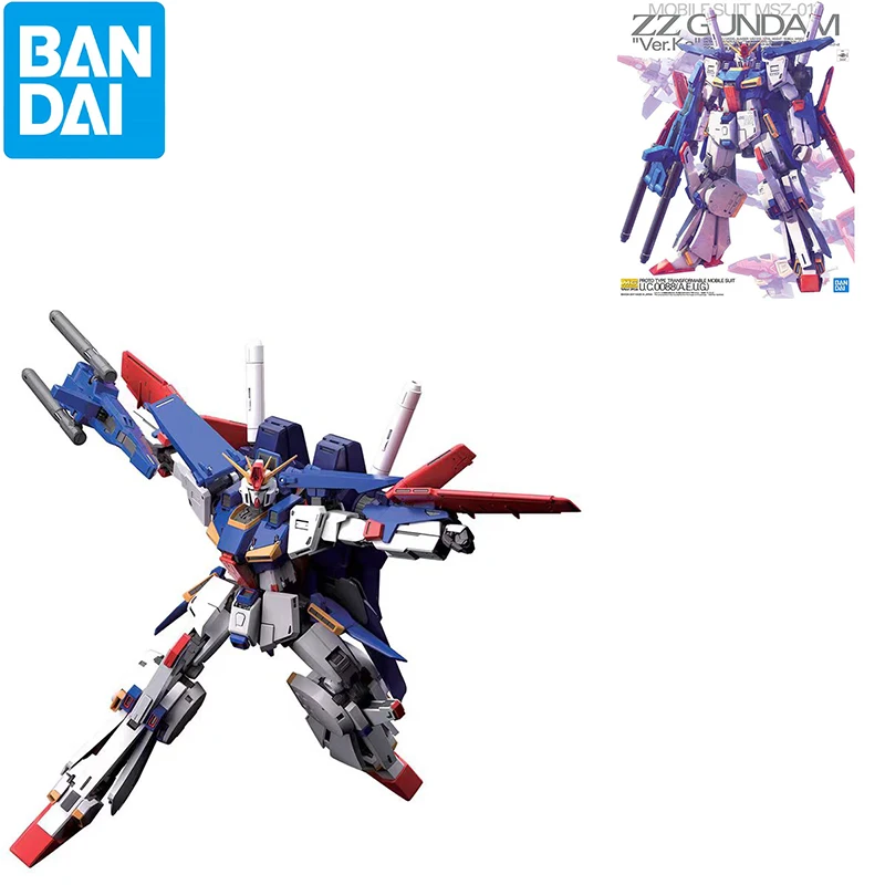 

BANDAI MG Gundam ZZ 1/100 Double Zeta Gundam Ver.Ka пластиковая модель в комплекте, экшн-фигурка, подарок, коллекционные предметы унисекс