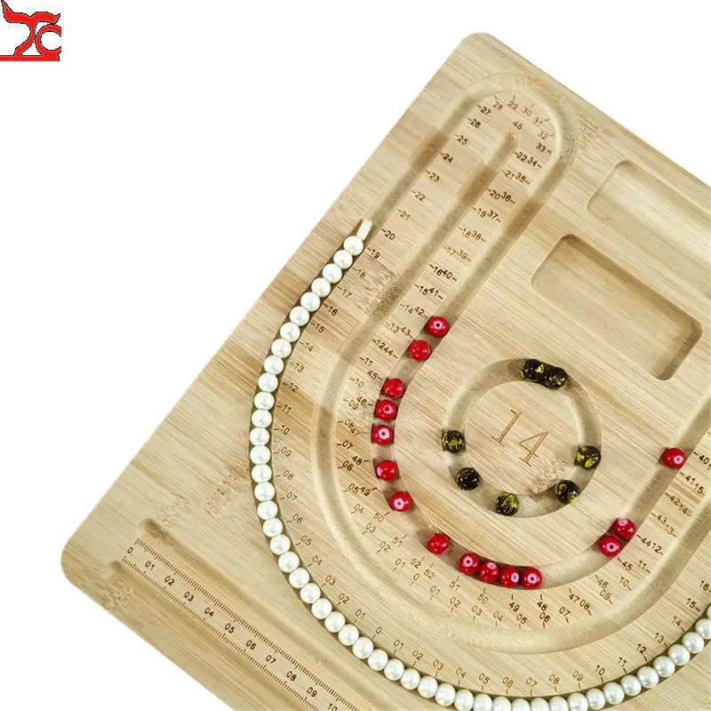 صينية تخزين مصنوعة يدويًا من الخيزران ، تصميم سهل الاستخدام ، أداة صنع المجوهرات ، إكسسوارات الأساور واللؤلؤ