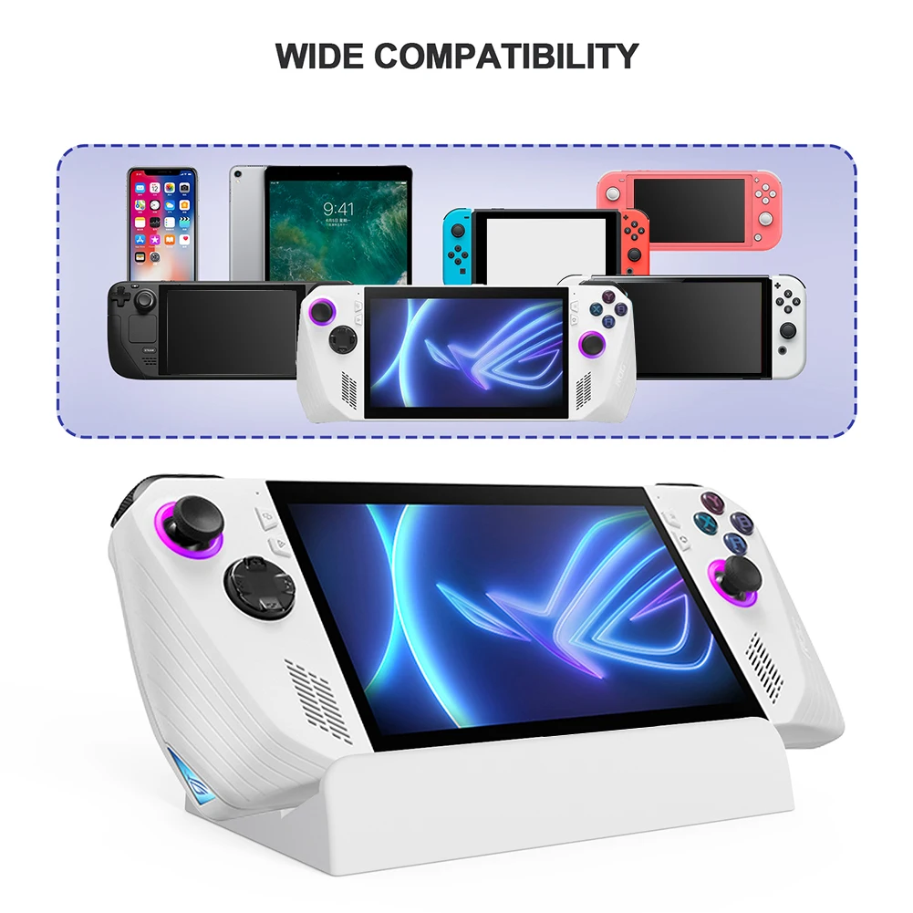 

Настольная подставка для дисплея для Asus Rog Ally/Steam Deck, опорные кронштейны для игровой консоли, противоскользящая накладка, устойчивый к царапинам ручной держатель