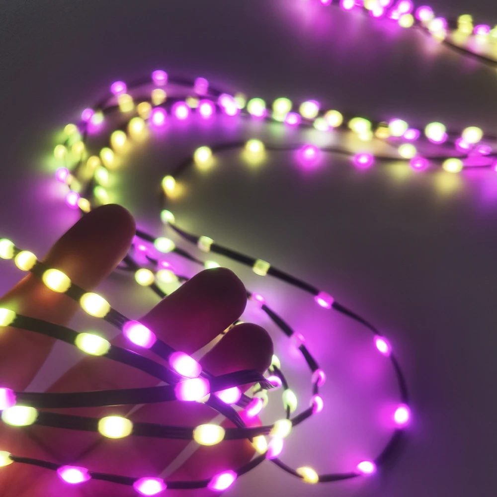DC12V Seed Pixels Intelligent pixels 3channel RGB lights WS2811 WS2812 LED Pebble Pixel String Light RGB Addressable Full Color