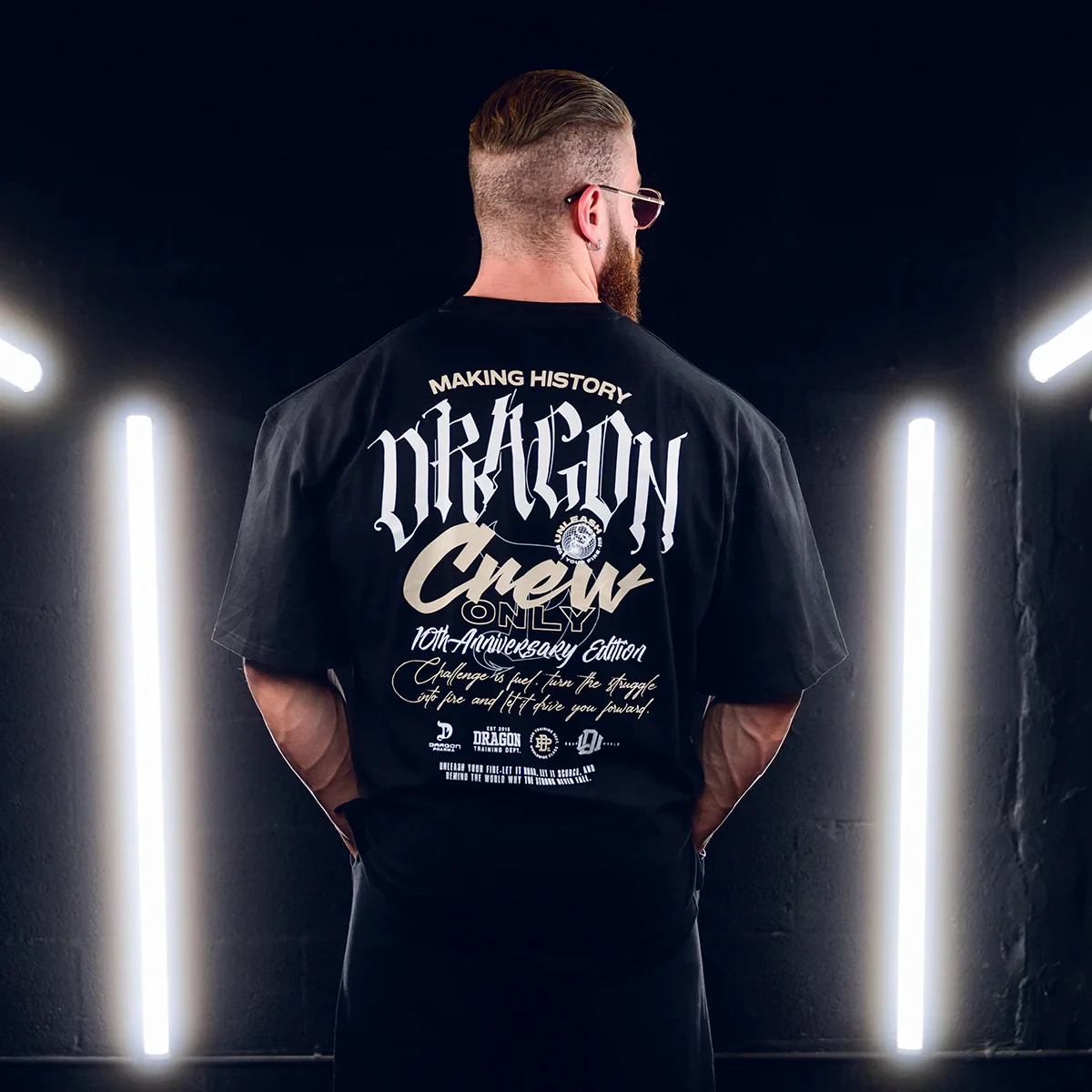 CAMISETA DRAGON CREW Estilo Unisex de Lujo de Alta Gama para Hombre y Mujer