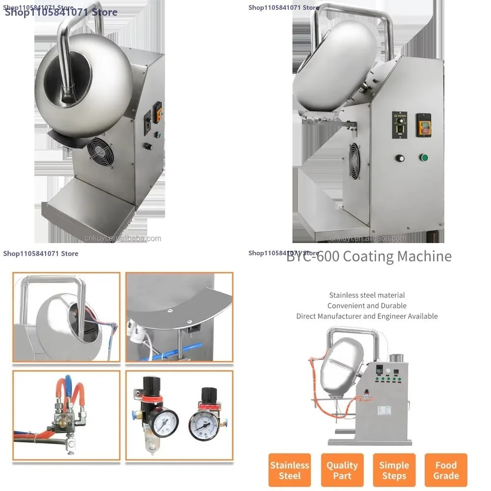 Commercial Stainless Steel Peanut Chocolate Bean Sugar Coating Machine Candy Nuts Snack Maker Low Price Durable