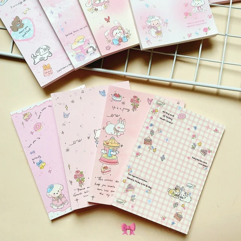 

1pc pink A7 Notepad，Tearable Pocket Notebook Journal Material Paper，School Company Memo Paper