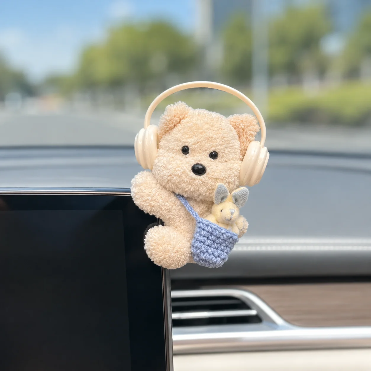 Niedliche Auto-Ornamente, Clips für den zentralen Bildschirm, Plüschtiere, Auto-Displays, Puppen, Dekoartikel