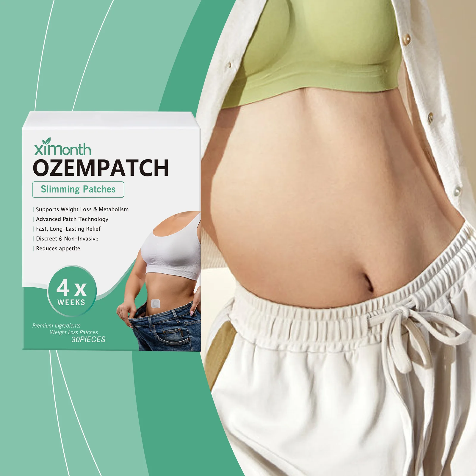 Herbal Navel Patch Promote Metabolism Burn Fat Improve Gastrointestinal Circulation Eliminate Edema Body Detoxification Stickers