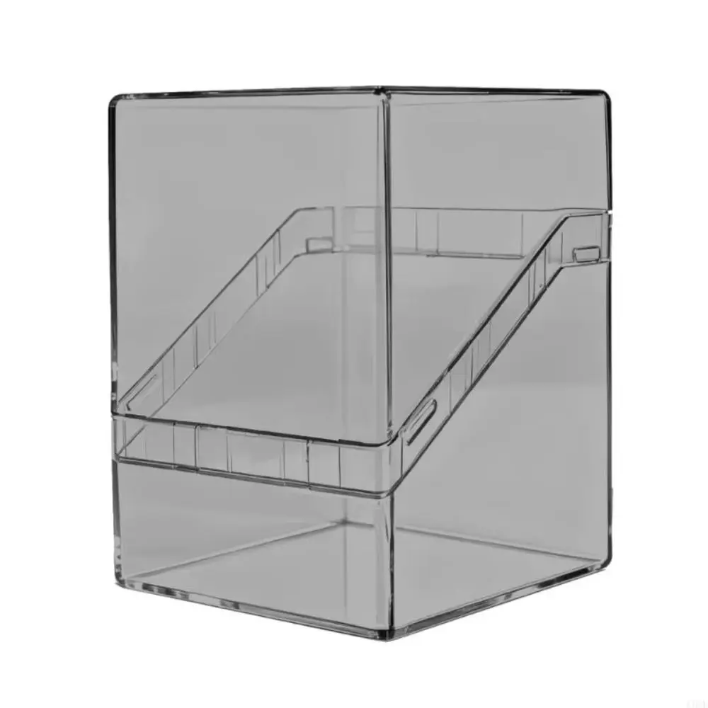Acrylic Card Storage Box Transparent Secure Storage Acrylic Card Case 100PCS Capacity Clear Display TCG Deck Box