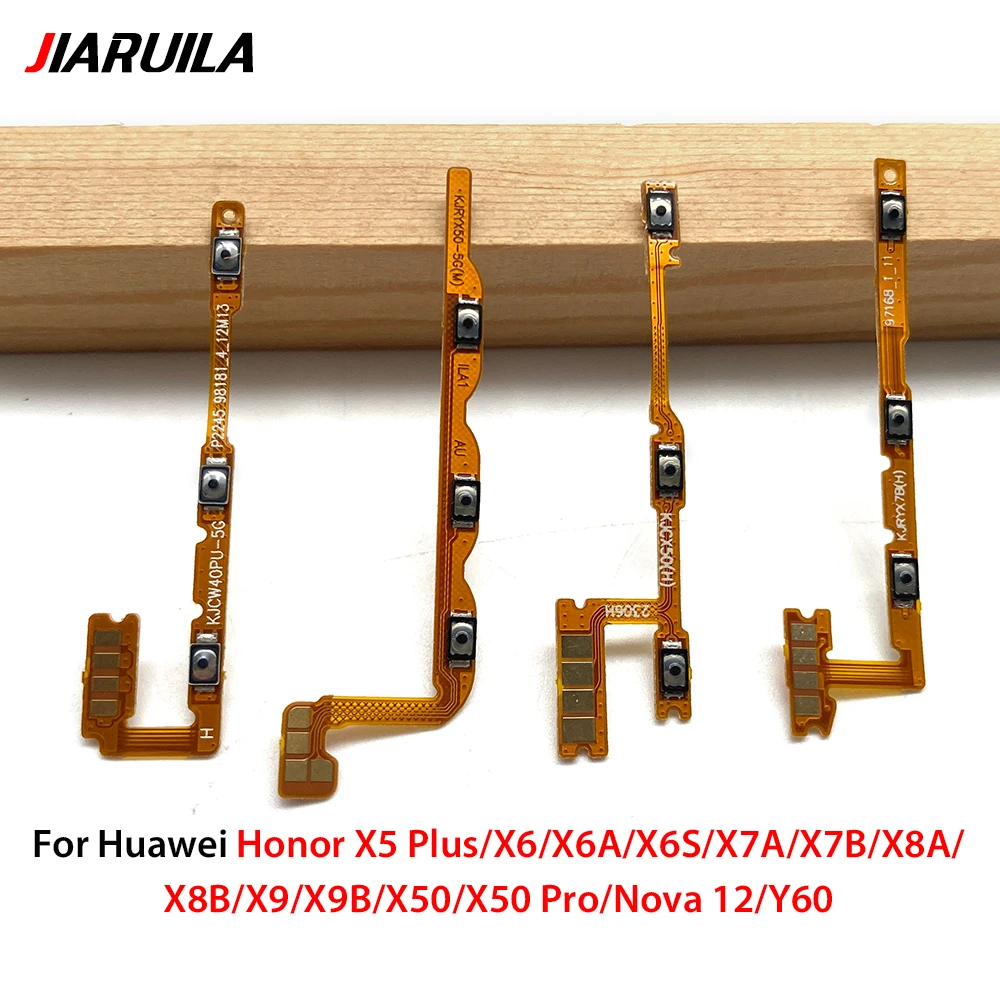10Pcs, Power On Off Volume Side Button Key Flex Cable For Huawei Honor X5 X6 X6s X6A X6B X7 X7A X7B X8 X8A X8B X9 X9A X9B 4G 5G