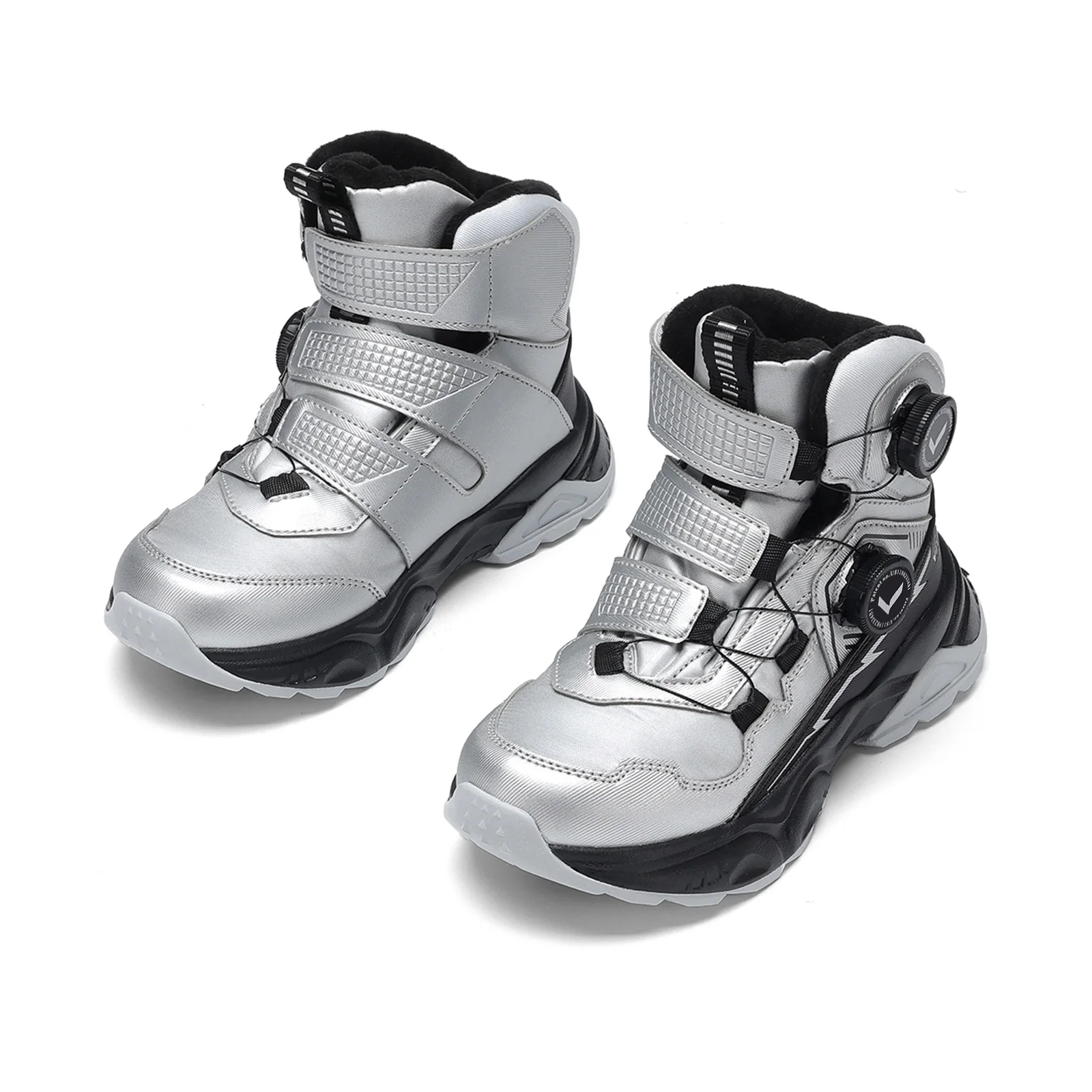 JMFCHI Kids Snow Boots Waterproof Winter Hiking Boots Warm Fur Lined Slip Resistant Outdoor Boots for Boys And Girls