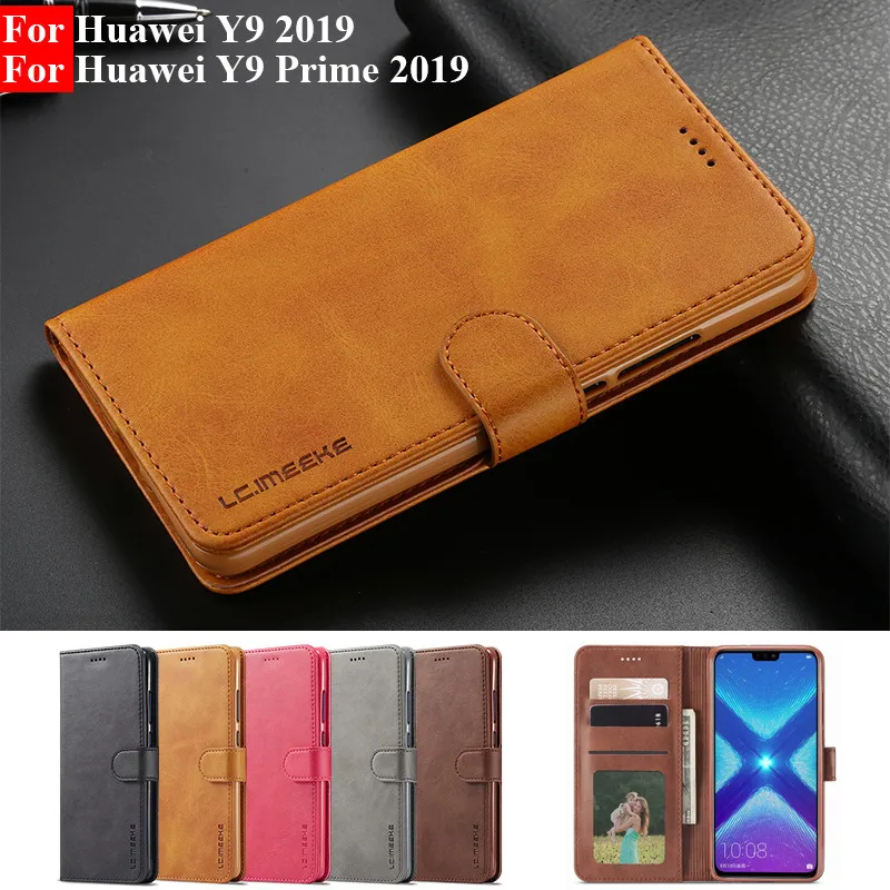 Huawei Y9 Prime 2019 Case Leather Vintage Phone Cases For Huawei Y9 2019 Cases Flip Magnetic Wallet Case On Huawei Y9 2019 Cover