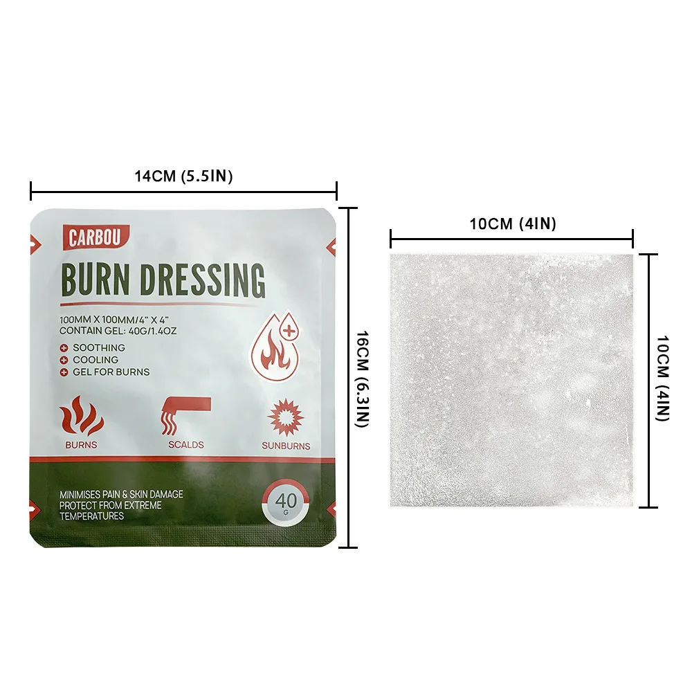 4" x 4" Burn Dressing Gel Hydrogel Sterile Trauma Dressing Advanced Healing for Wounds Care First Aid Burncare Bandage