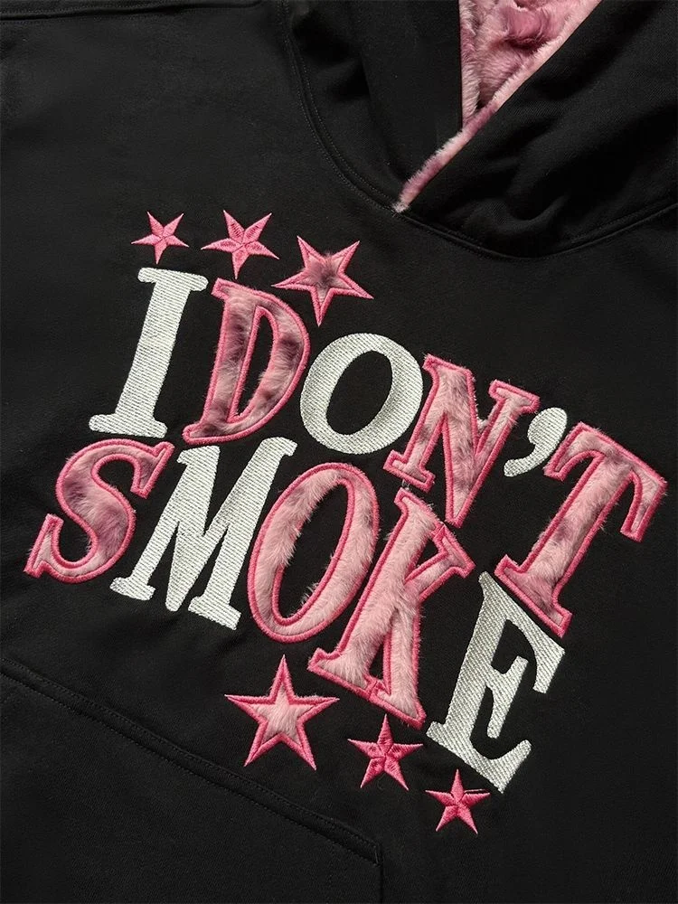 Y2K Harajuku, Sudadera con capucha bordada con diseño de leopardo Retro Para chica, holgada de felpa Sudadera con capucha para mujer de estilo americano Otoño/Invierno