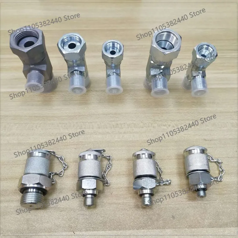 Excavator Hydraulic Pressure Test Gauge Kit, Pilot Pump Tee Connector for Repair Maintenance