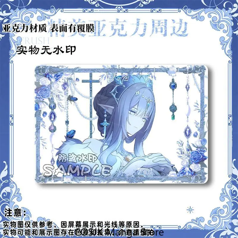 Anime Genshin Impact Anastasya Transparent Card Acrylic Keychain Photocard Bag Charm Pendant Birthday Gift Cosplay