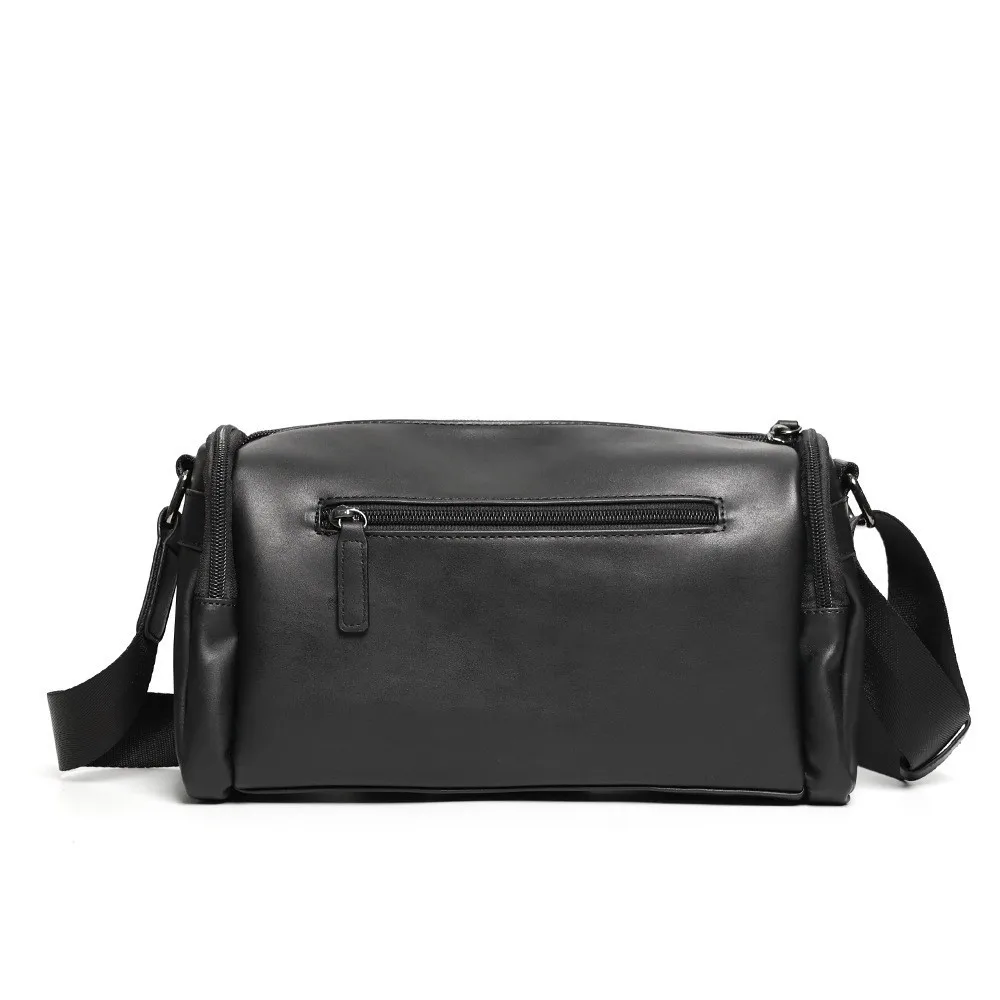 Modische Herren-Umhängetasche, neues Design, fassförmige Umhängetasche für Herren, große Kapazität, Schultertasche aus weichem Leder, Herren-Umhängetasche. – Detail 7