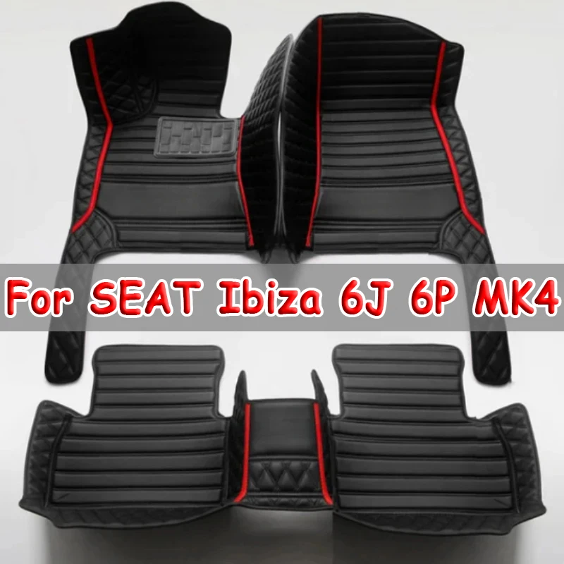 

Автомобильные коврики для SEAT Ibiza 6J 6P MK4 2008 ~ 2017 водонепроницаемые коврики прочные ковры роскошный кожаный коврик автомобильные аксессуары 2009 2010