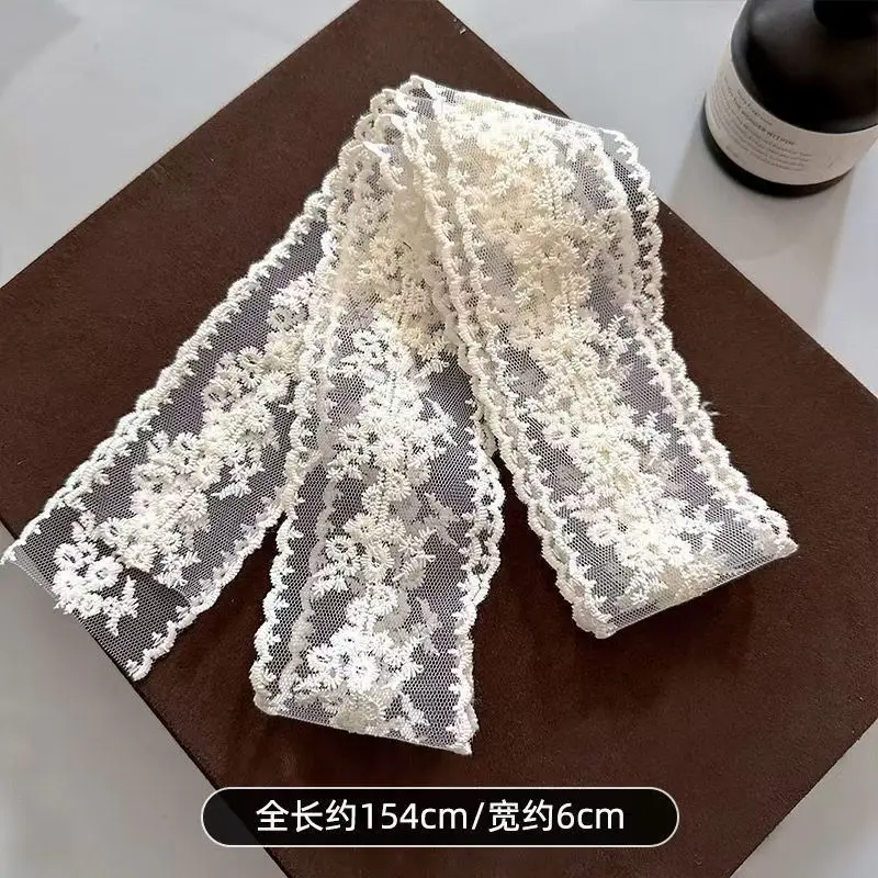 Japanese and Korean version lace headband scarf 2026 outdoor outfit atmosphere swimsuit wrapped in yarn