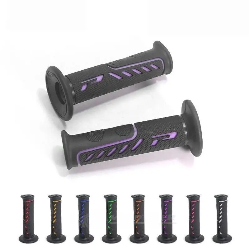 Motorcycle Handlebar Grips, Anti-Slip Rubber Dual Color for Street Bike Scooter Motorbike Modification