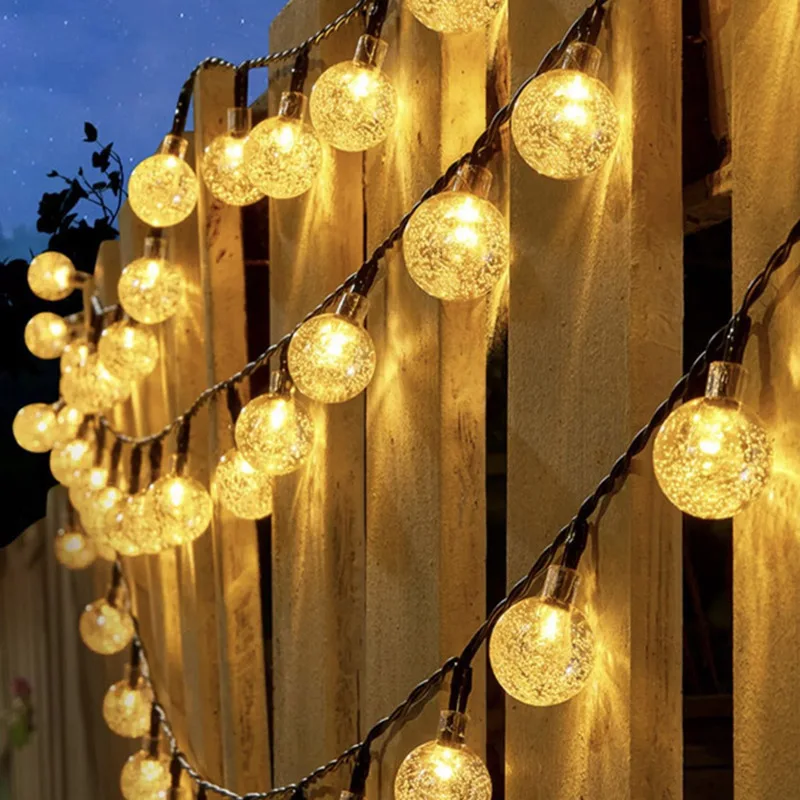 Bubble Balls LED String Lights Battery Powered Garland Fairy Lights for EID Mubarak Bedroom Wedding Garden Valentine's Day