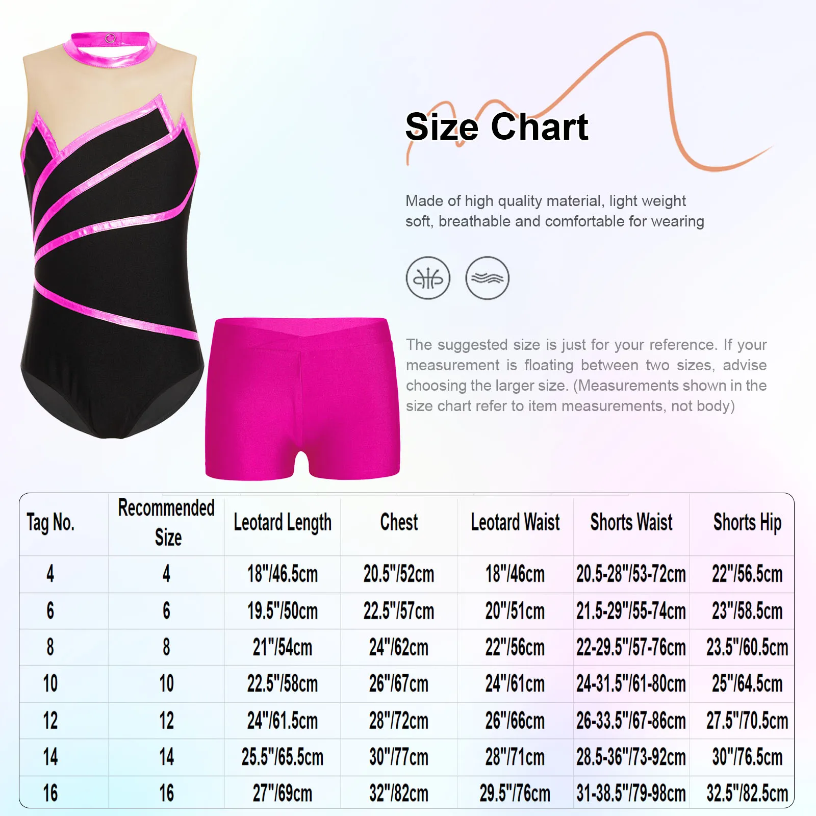 4-16Y Girls Ballet Dance Leotard Figure Skating Gymnastics Yoga Sports Clothes Sleeveless Mesh Bodysuit with Shorts Dancewear