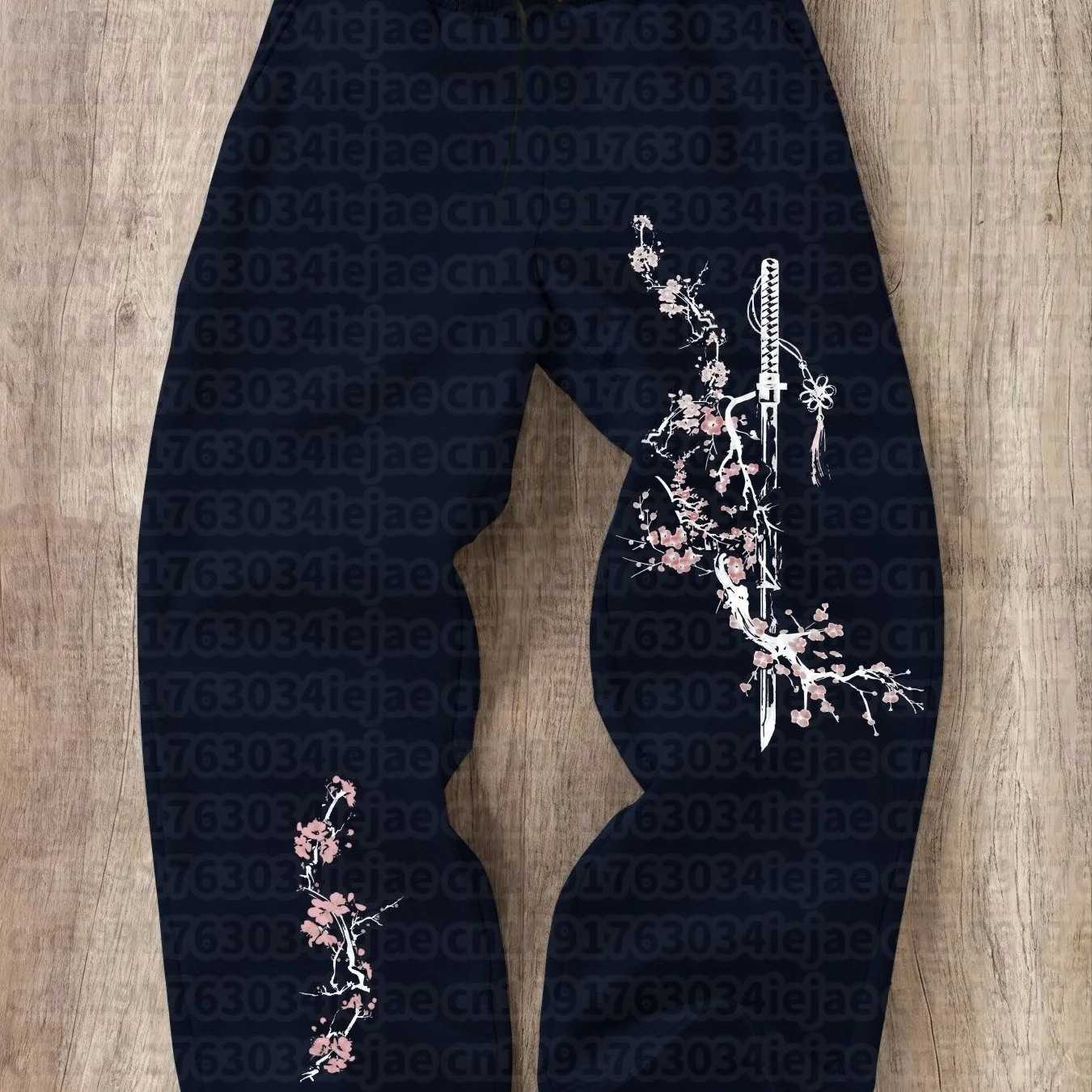2026 Kirschblüten-Print 3D Unisex Kinder Weite Hose mit Modischem Kordelzug und Elastischem Bund, Hip-Hop-Stil – Detail 5