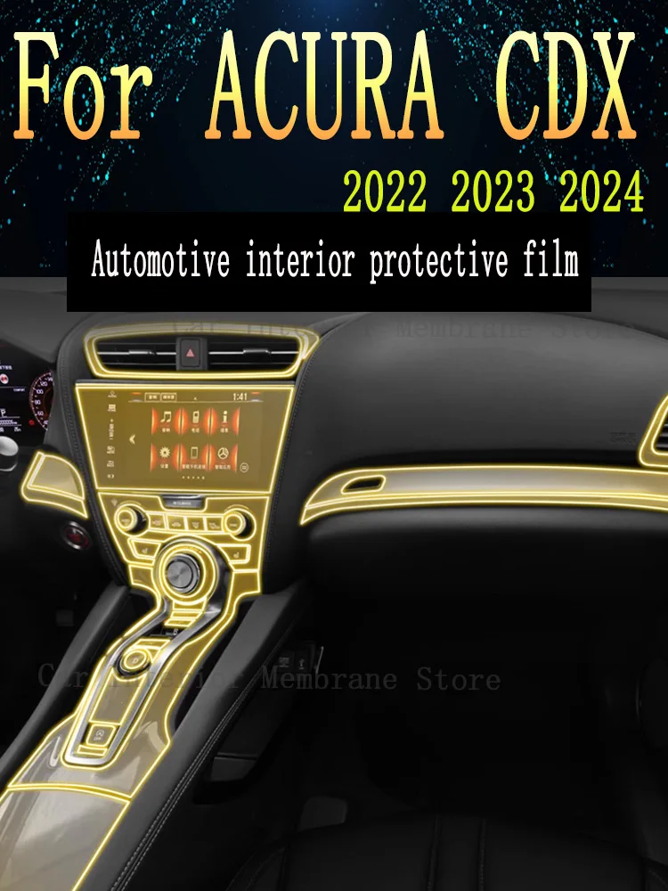 

For ACURA CDX 2022 2023 2024 Gearbox Panel Navigation Automotive Interior Screen Protective Film TPU Anti-Scratch Sticker