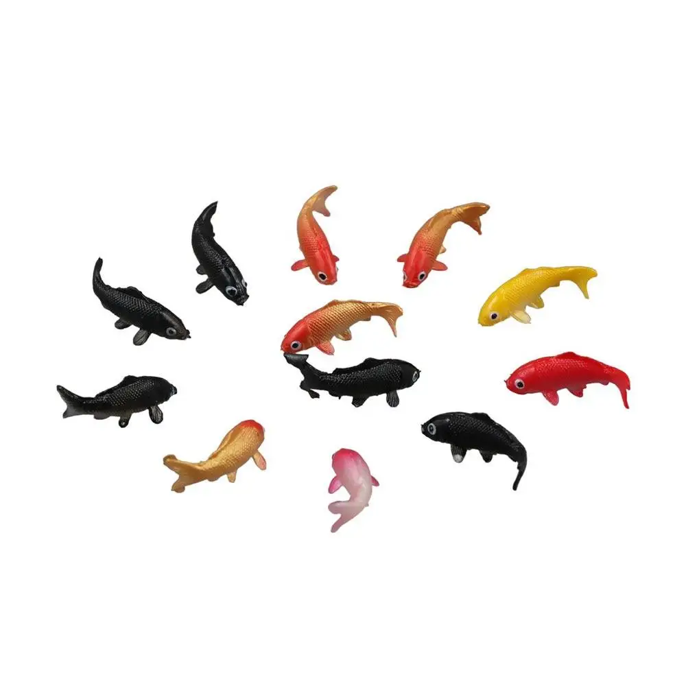 

Exquisite Soft Goldfishes Models Mini Handmade Fish Tank Ornament Simulation 1:12 Fish Miniature Miniature Scene