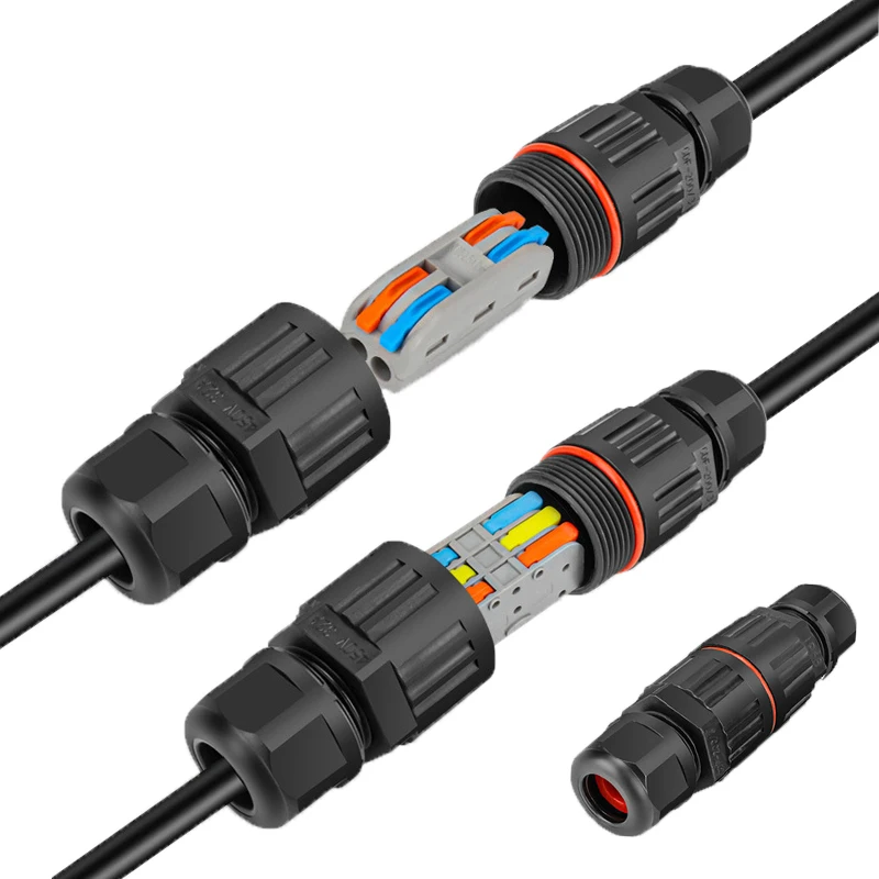 

New 2/4PC IP68 Waterproof Joint Wire Quick Connection Connector 2/3 Pin Solder Less LED Lamp Wiring Outdoor Rainproof Terminal