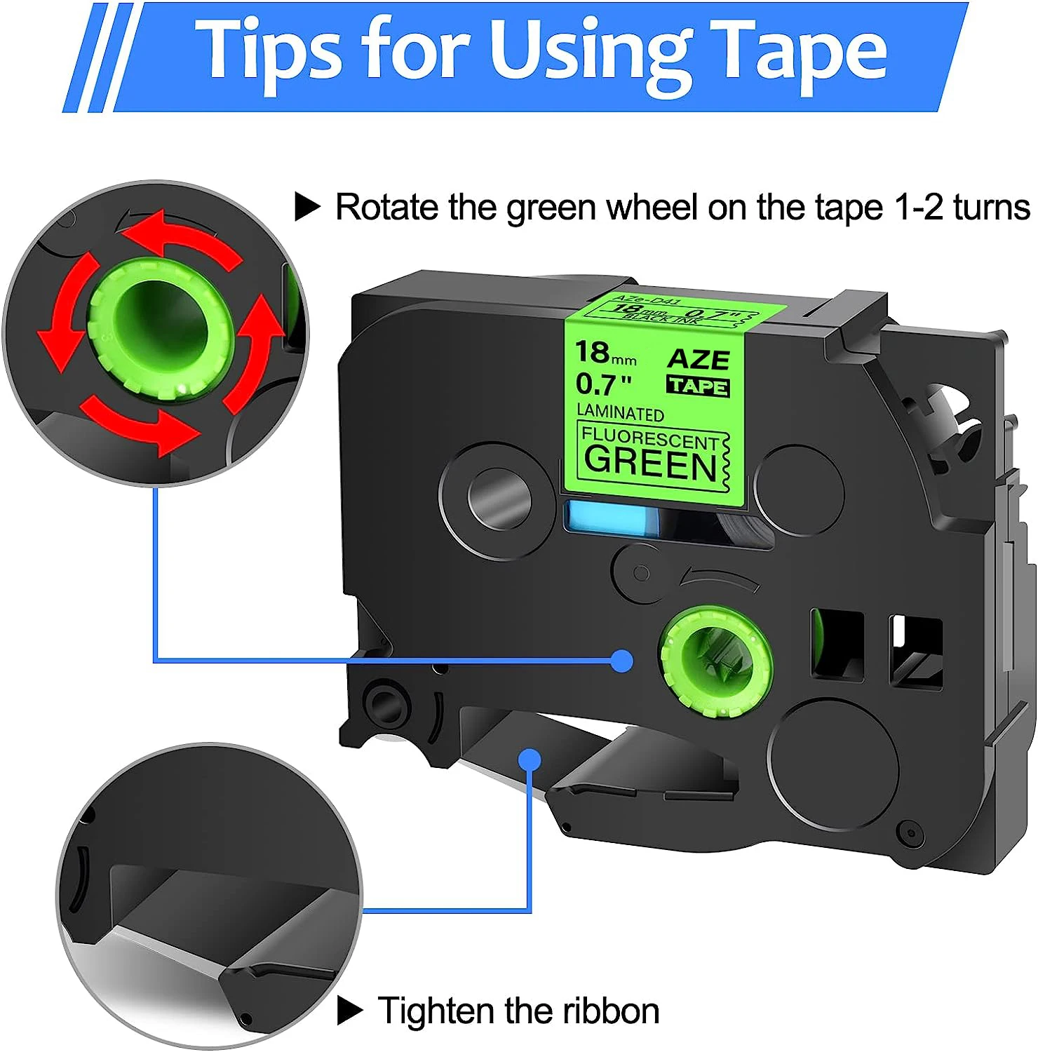 1 pcs Compatible for Brother P touch Label Tape TzeD31 Tze-D31 12mm Fluorescent Tape Brother P-touch Label Maker Label Printer