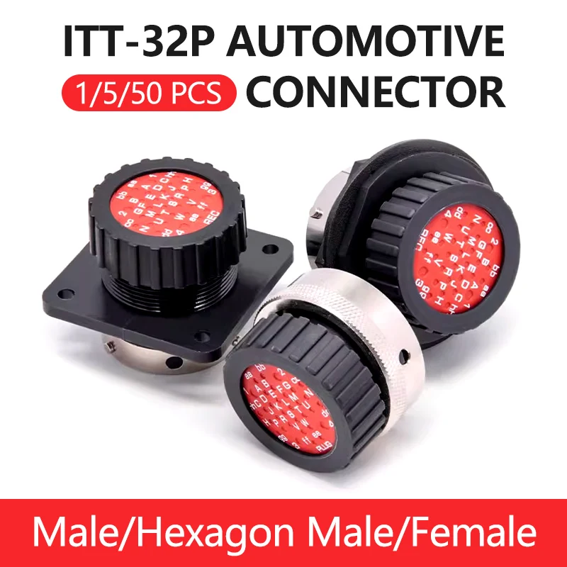 

1/5/50 PCS 32PIN ITT series aviation plug terminal male and female waterproof connector car connector 192900-0072 0055 0074 0344