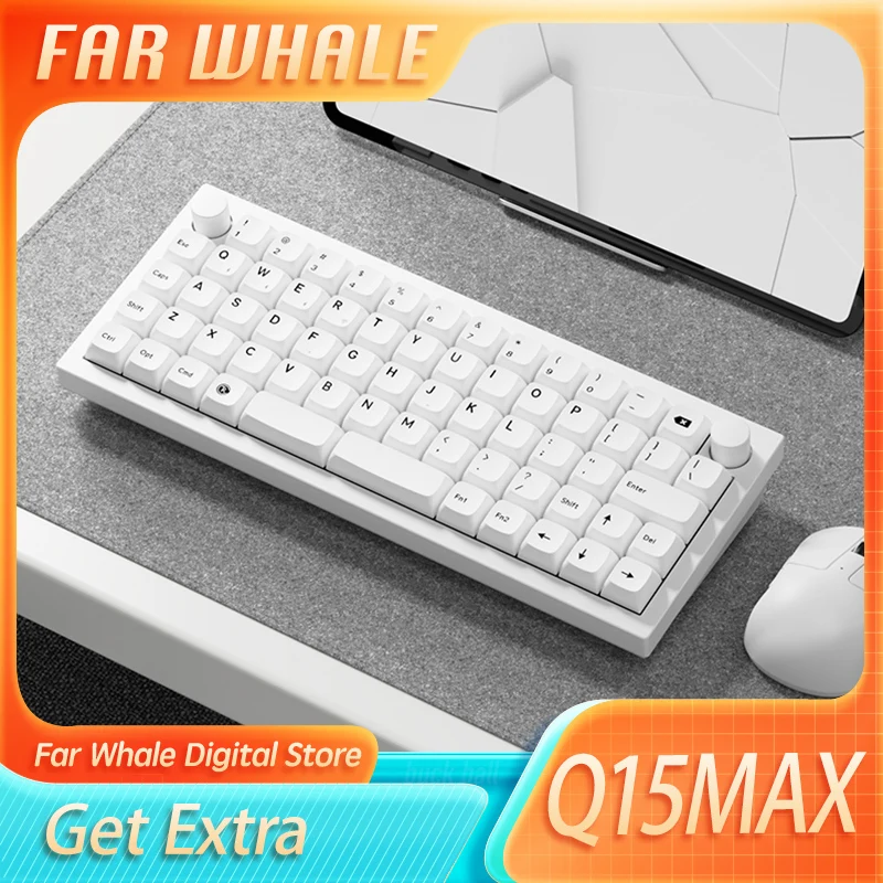 

Q15max Mechanical Keyboard Kit 2.4g Three-Mode Aluminium Keydous Gasket Custom Kit For Mac/Win Desktop Computer Accessories